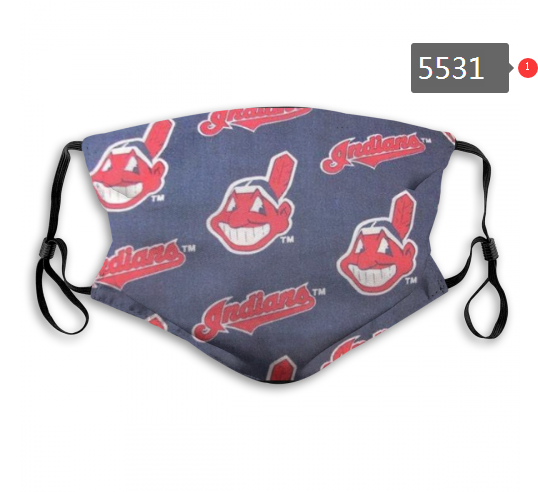 2020 MLB Cleveland Indians #5 Dust mask with filter->mlb dust mask->Sports Accessory